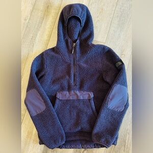 The North Face dark purple hooded fleece